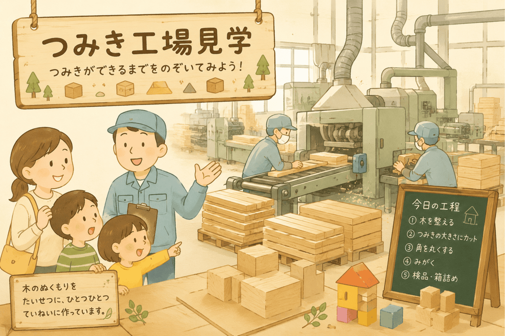 【工場見学①】積み木はどう作られる？木が“つみき”になる最初の工程を見てみよう！