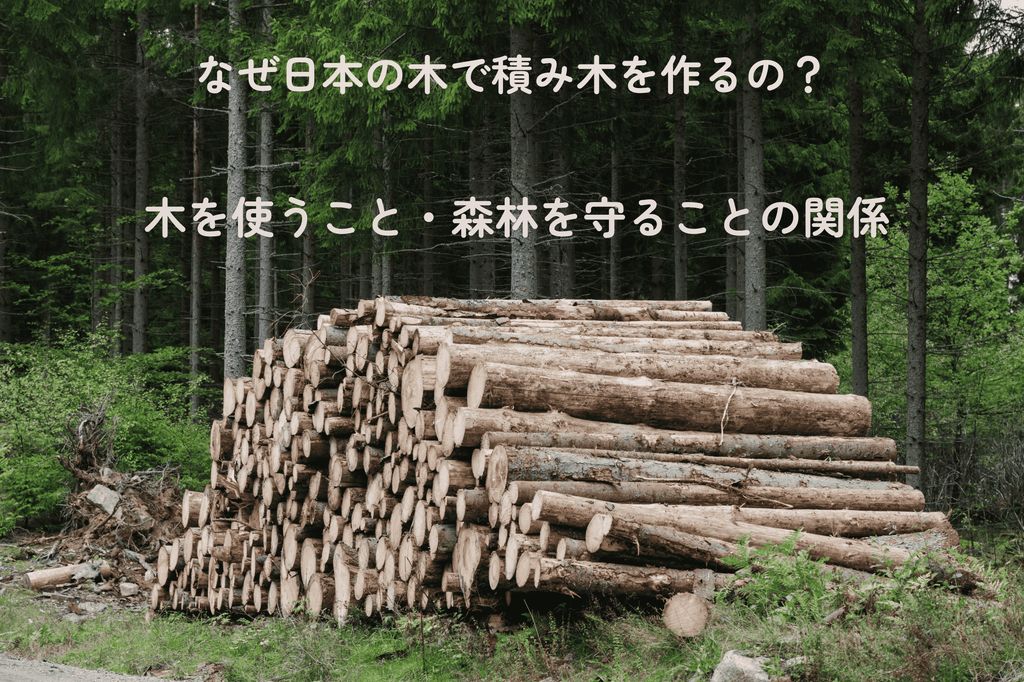 なぜ日本の木で積み木を作るの？木を使うことと森林を守ることの関係